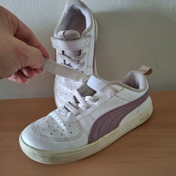 Puma Kids White and Pink Sneakers - Size US 10C (EUR 27) - Picture 8 of 9